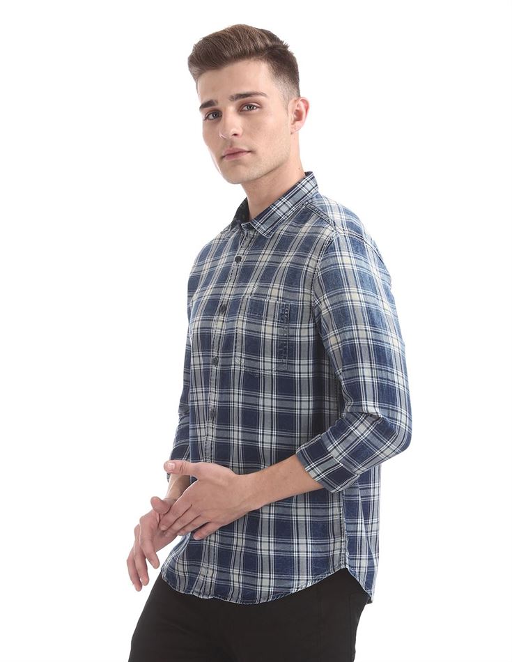 Ed Hardy Men Casual Wear Checkered Shirt